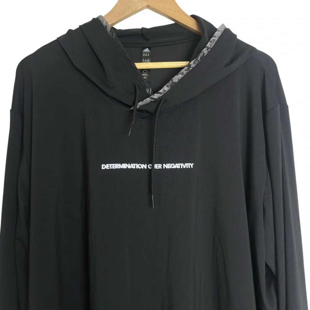 Adidas Hooded Pullover Sweatshirt Basketball Donovan Mitchell 2XL Black